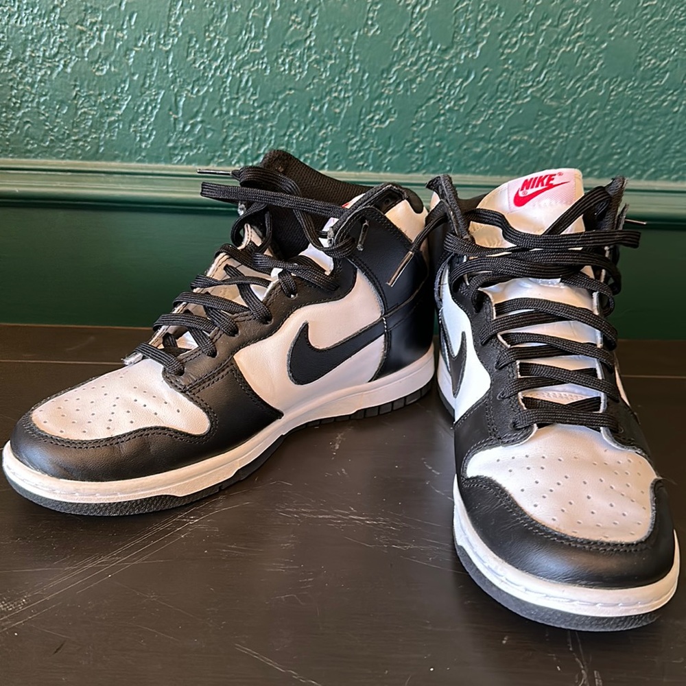 Nike Black White Panda Dunk High 8.5 W